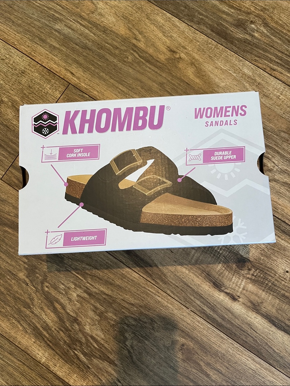 Khombu Women's Black and Tan Double Strap Slide Sandals